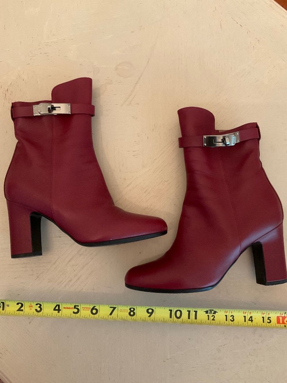 Hermes leather boots size 7
